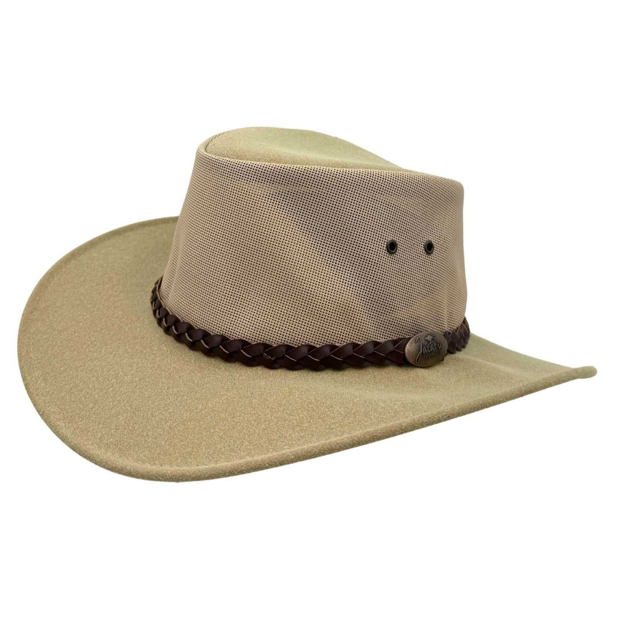Jacaru 1066 Rizon Soft Vegan Leather Breeze Hat - Mesh Crown (Made in Australia)