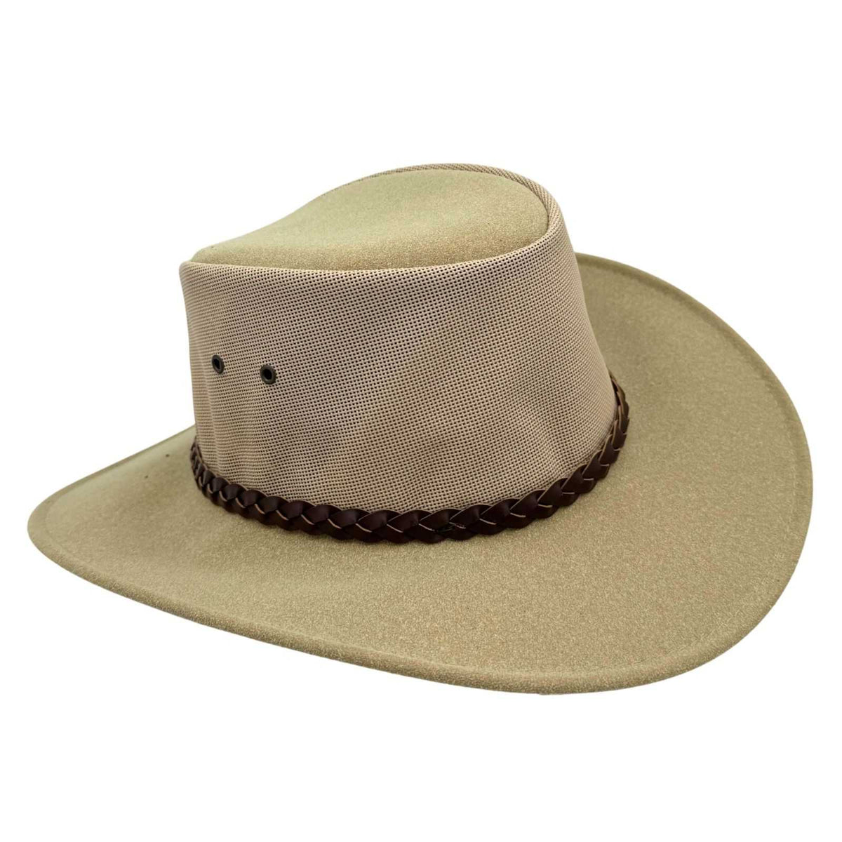 Jacaru 1066 Rizon Soft Vegan Leather Breeze Hat - Mesh Crown (Made in Australia)