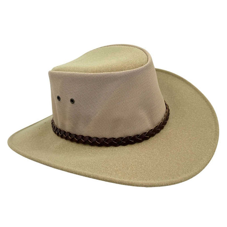 Jacaru 1066 Rizon Soft Vegan Leather Breeze Hat - Mesh Crown (Made in Australia)