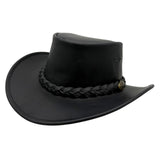 Jacaru 1069 Buffalo Leather Hat - Water Resistant UPF 50+ & 10 Year Warranty (Made in Australia)