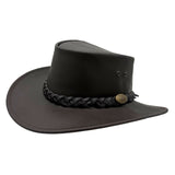 Jacaru 1069 Buffalo Leather Hat - Water Resistant UPF 50+ & 10 Year Warranty (Made in Australia)