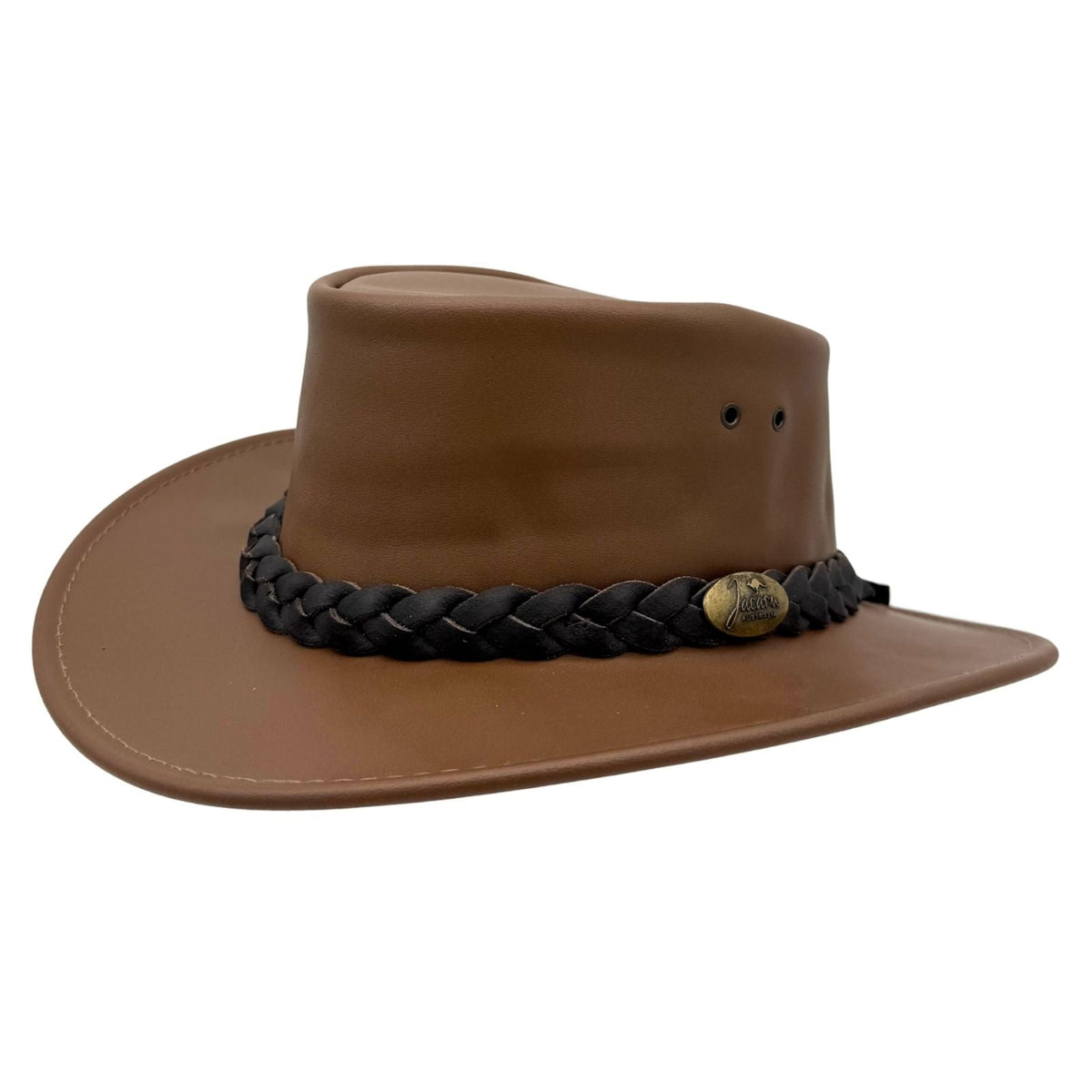Jacaru 1069 Buffalo Leather Hat - Water Resistant UPF 50+ & 10 Year Warranty (Made in Australia)