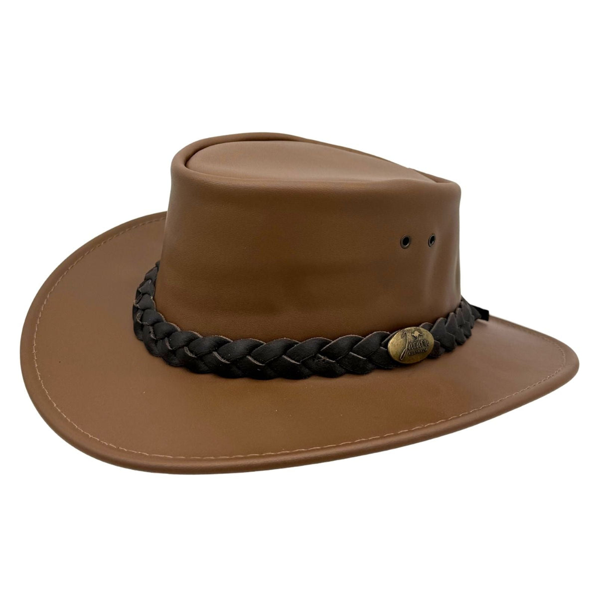 Jacaru 1069 Buffalo Leather Hat - Water Resistant UPF 50+ & 10 Year Warranty (Made in Australia)