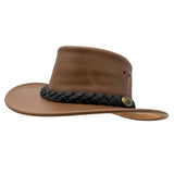 Jacaru 1069 Buffalo Leather Hat - Water Resistant UPF 50+ & 10 Year Warranty (Made in Australia)