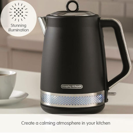 Morphy Richards Illumination Black Stainless Steel Jug Kettle 108020