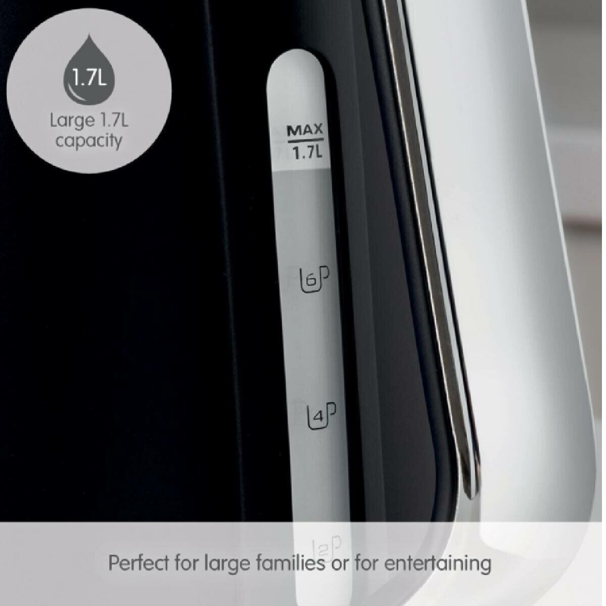 Morphy Richards Illumination Black Stainless Steel Jug Kettle 108020