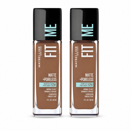 2x Maybelline 30ml Fit Me Matte + Poreless Foundation - 362 Truffle