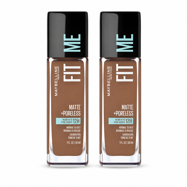2x Maybelline 30ml Fit Me Matte + Poreless Foundation - 362 Truffle