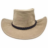 Jacaru 1096 Golfer Vegan Suede Breeze Hat - Mesh Crown (Made in Australia)