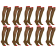 10x Christmas Over The Knee Socks Red Green Xmas Candy Cane Striped Elf Bulk