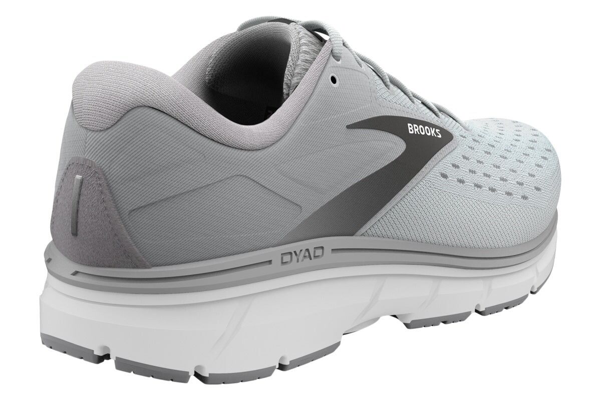 Mens Brooks Dyad 11 Running Shoes in Grey/Black/White – Size 11.5, 2E Width