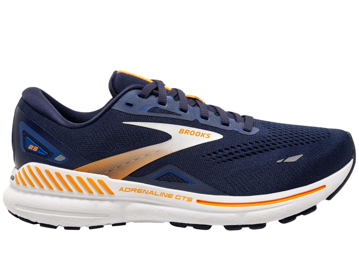 Mens Brooks Adrenaline GTS 23 Running Shoes in Peacoat/Ultramarine/Orange – Size 11.5