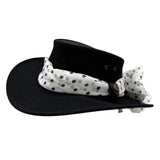 Jacaru 1103 Alice Womens Vegan Leather Hat with Scarf - Water Repellent & UPF 50+ (Made in Australia)