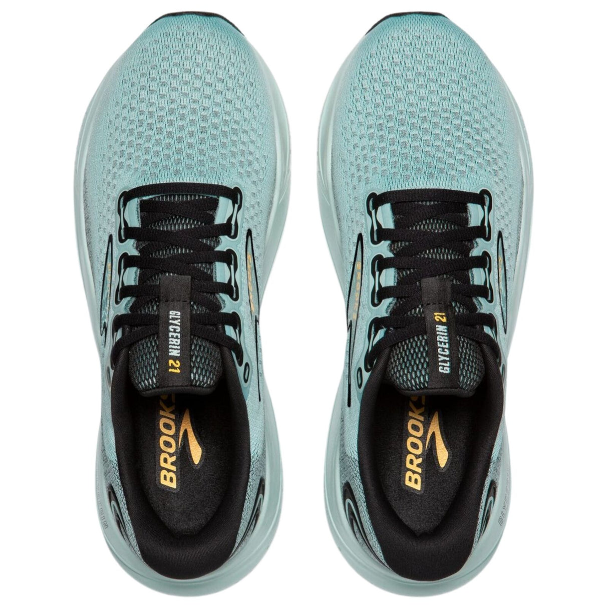 Mens Brooks Glycerin 21 Running Shoes in Cloud/Black/Gold – Size 13