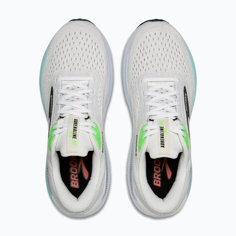 Brooks Adrenaline GTS 24 Mens Running Shoes Stability Support in White/Gecko/Atomizer