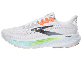 Brooks Ghost 17 Mens Running Shoes - White/Pink Clay/Gecko (Sneakers/Runners)