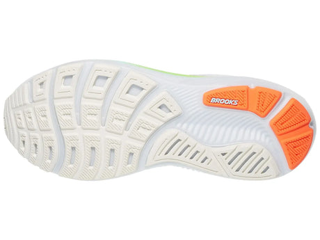 Brooks Ghost 17 Mens Running Shoes Neutral Cushion DNA Loft v3 in White/Pink Clay/Gecko