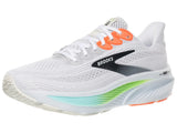 Brooks Ghost 17 Mens Running Shoes Neutral Cushion DNA Loft v3 in White/Pink Clay/Gecko