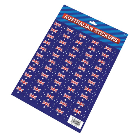 Australian Flag Stickers A4 Sheet (Same Size) – Festive Decoration for Australia Day