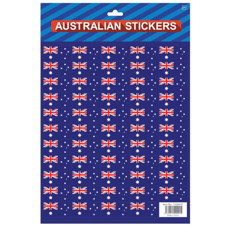 4x Australian Flag Stickers A4 Sheet (Same Size) – Festive Decoration for Australia Day (Bulk Pack)