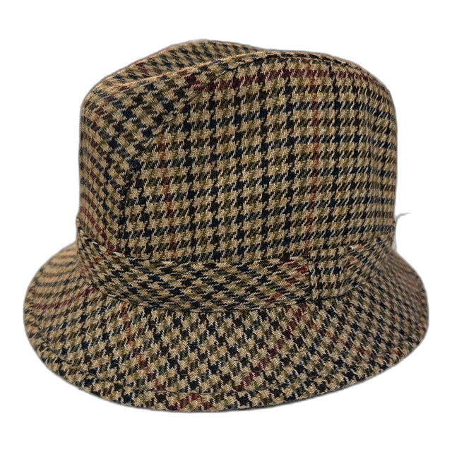 Failsworth Norfolk Tweed Bucket Hat - Brown Houndstooth (Made in UK) - L