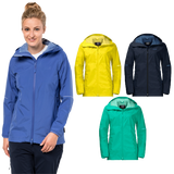Jack Wolfskin Womens Sierra Pass Ecosphere Jacket Waterproof Windproof Lightweight - Baja Blue