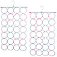 2x 24 Hole Scarf Hanger Holder Storage Tie Belt Scarf Organiser Space Saver