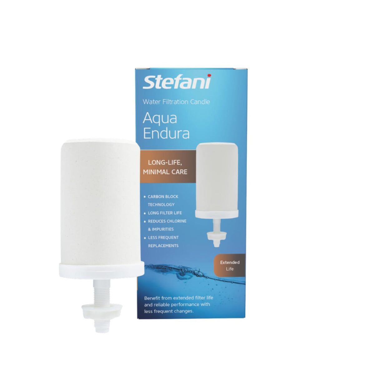 Stefani Aqua Endura Ceramic Water Filter Candle - Gravity Fed Replacement Cartridge