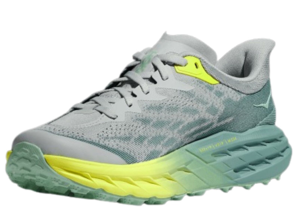 Hoka Womens Speedgoat 5 Trail Running Shoe in Mercury Trellis Size 10B