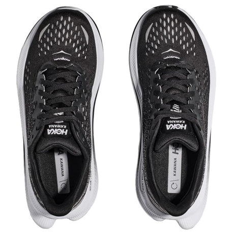 Mens HOKA Kawana Running Shoes Lightweight in Black White - Size 10
