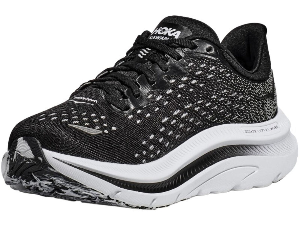 Mens HOKA Kawana Running Shoes Lightweight in Black White - Size 10