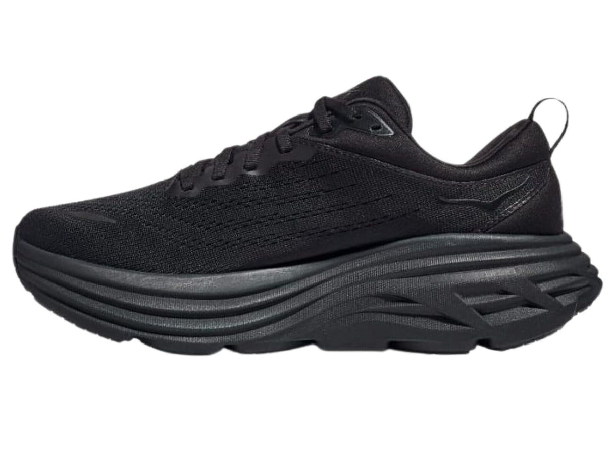 Hoka Bondi 8 Mens Running Shoes in Triple Black / All Black (2023) - US 10.5