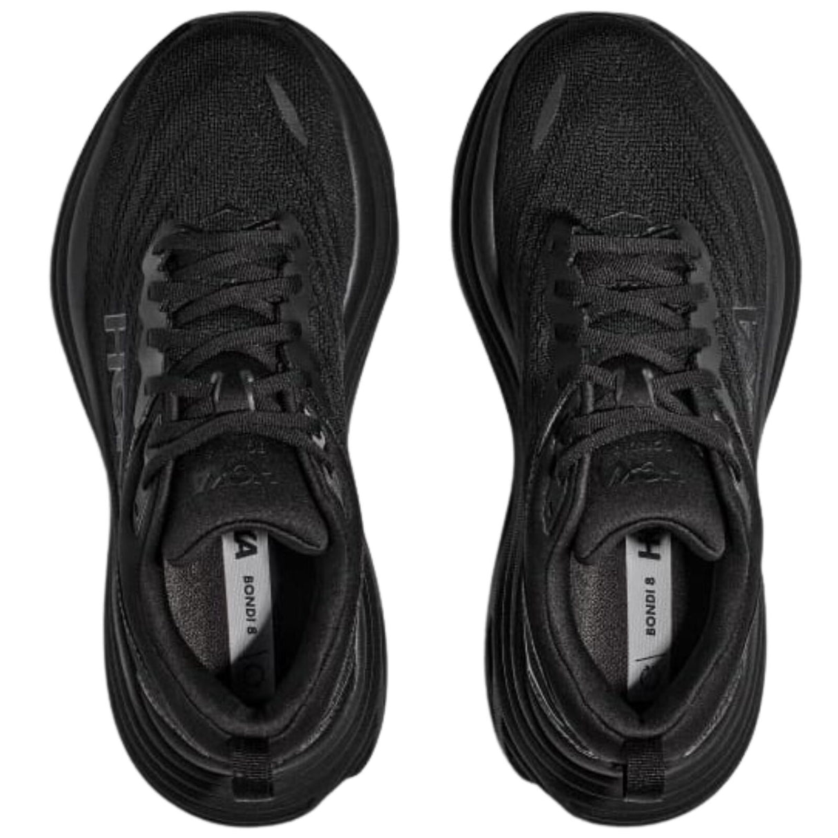 Hoka Bondi 8 Mens Running Shoes in Triple Black / All Black (2023) - US 10