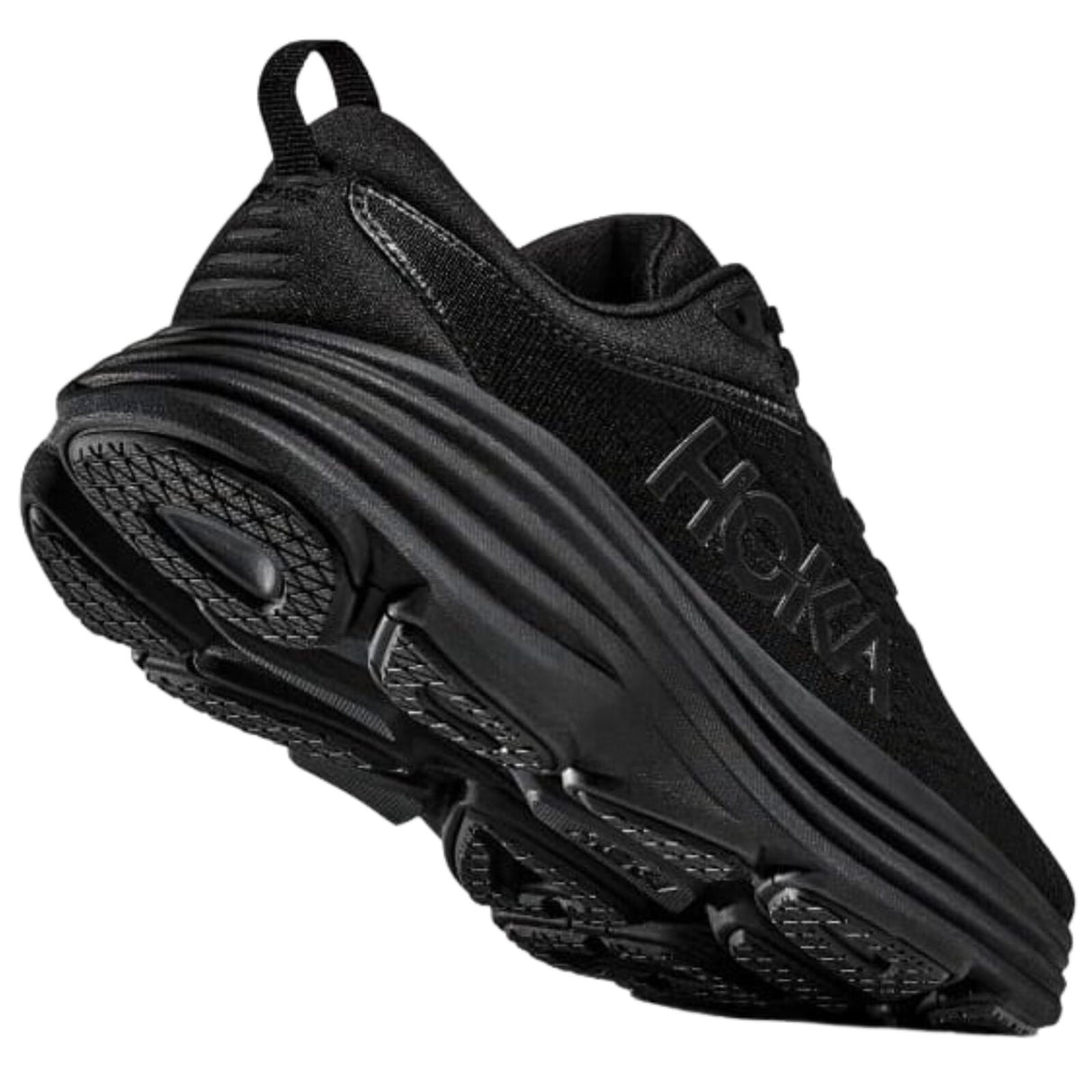 Hoka Bondi 8 Mens Running Shoes in Triple Black / All Black (2023) - US 10