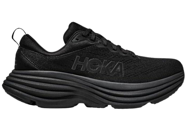 Hoka Bondi 8 Mens Running Shoes in Triple Black / All Black (2023) - US 10