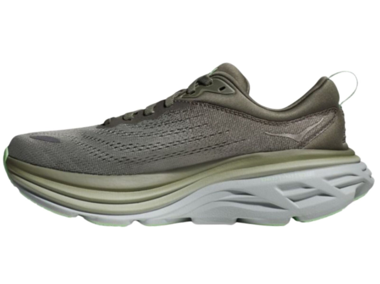 Hoka Bondi 8 Men’s Running Shoes in Olive Haze / Mercury (2023) - US 10.5