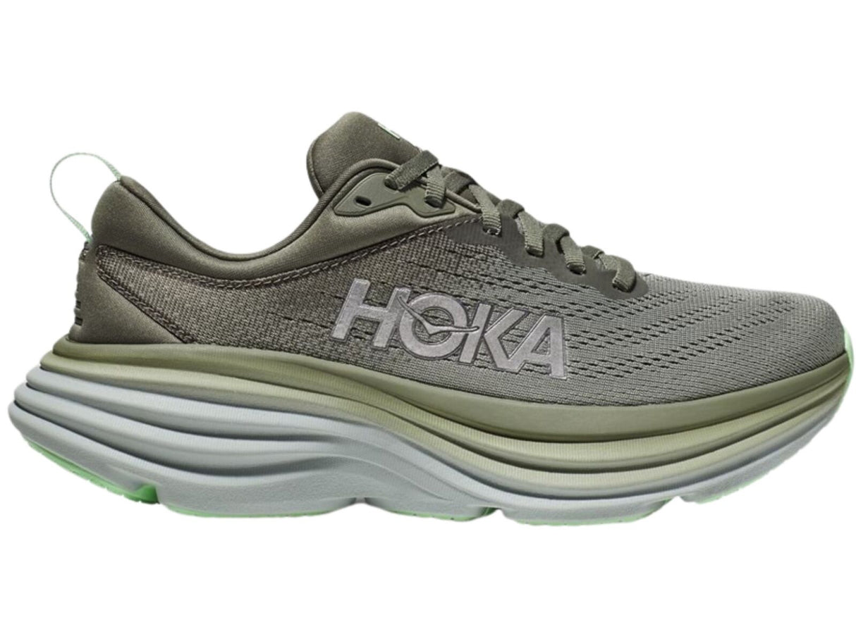 Hoka Bondi 8 Men’s Running Shoes in Olive Haze / Mercury (2023) - US 10