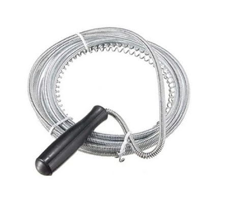 3 Metre Flexible Snake Drain Cleaner and Pipe Unblocker with Handle