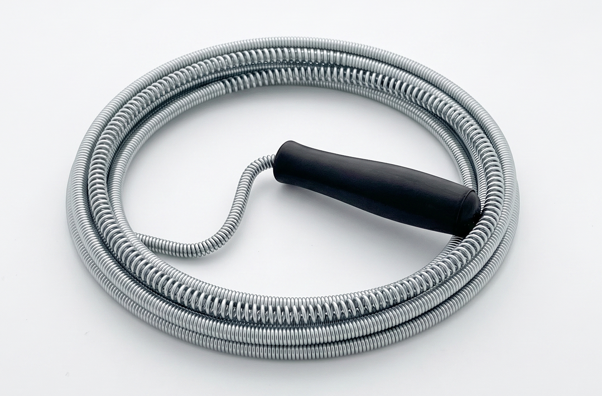 3 Metre Flexible Snake Drain Cleaner and Pipe Unblocker with Handle