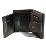Pierre Cardin  Woven Leather Bi-Fold Wallet - Steel Brown (RFID Protection)