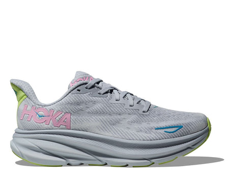 Hoka Clifton 9 Womens Running Shoes Lightweight Cushioned Shoes Size 11 in Gull/Sea Ice