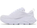 HOKA Womens Bondi 8 Running Shoes White/White in Size 9.5