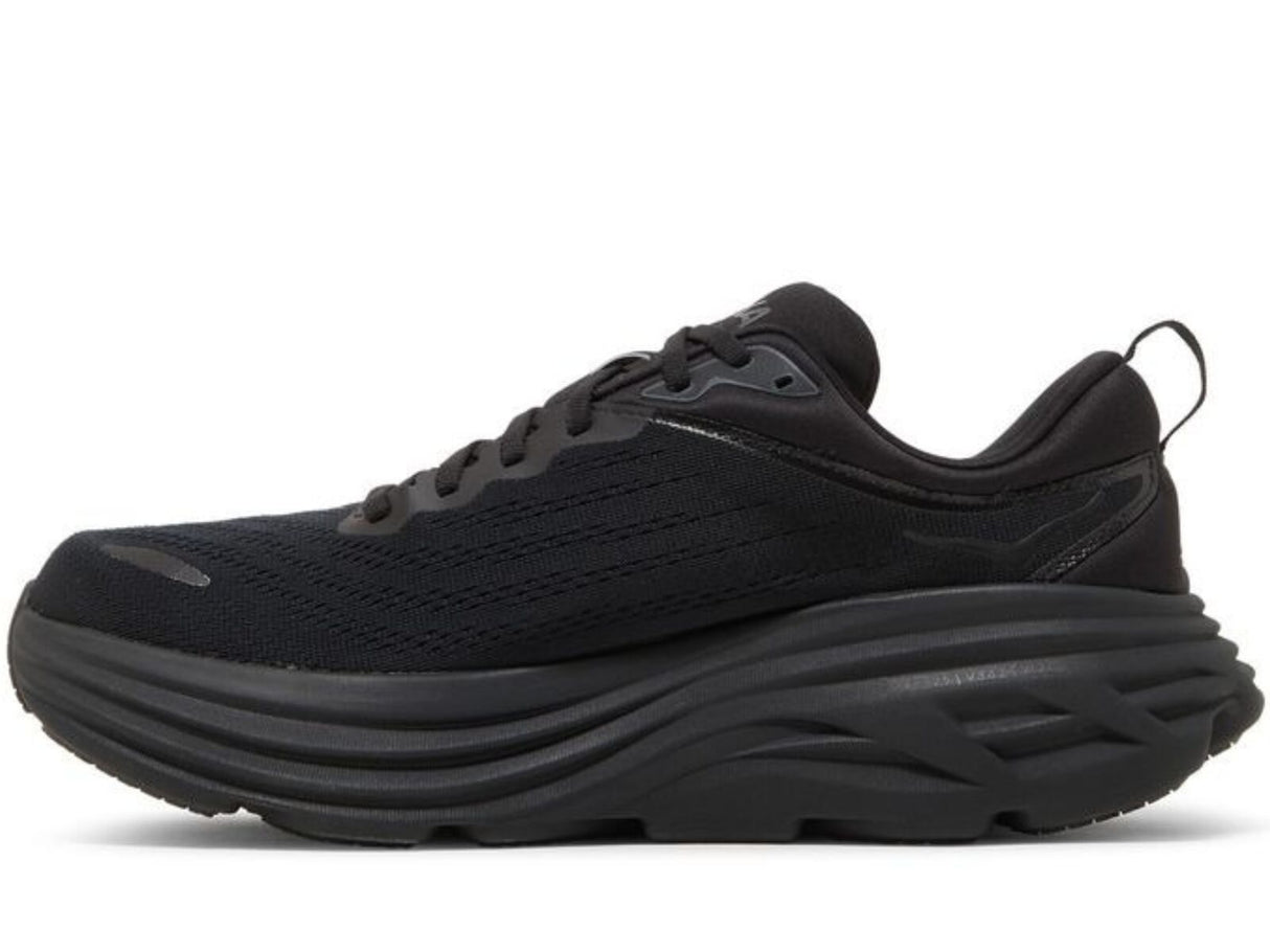 HOKA Mens Bondi 8 2E Wide Running Shoes Triple Black - US 10.5