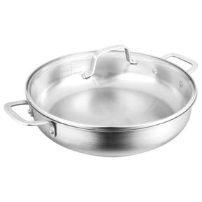 Pyrolux Radius 85 Stainless Steel 30cm/4.5L Chef Skillet/Saute Pan w/ Lids