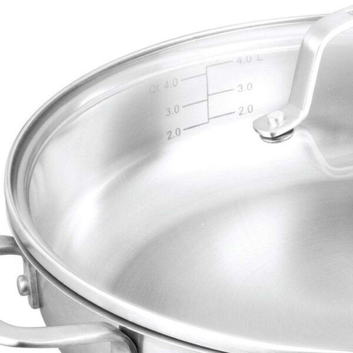 Pyrolux Radius 85 Stainless Steel 30cm/4.5L Chef Skillet/Saute Pan w/ Lids
