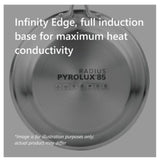 Pyrolux Radius 85 Stainless Steel 30cm/4.5L Chef Skillet/Saute Pan w/ Lids