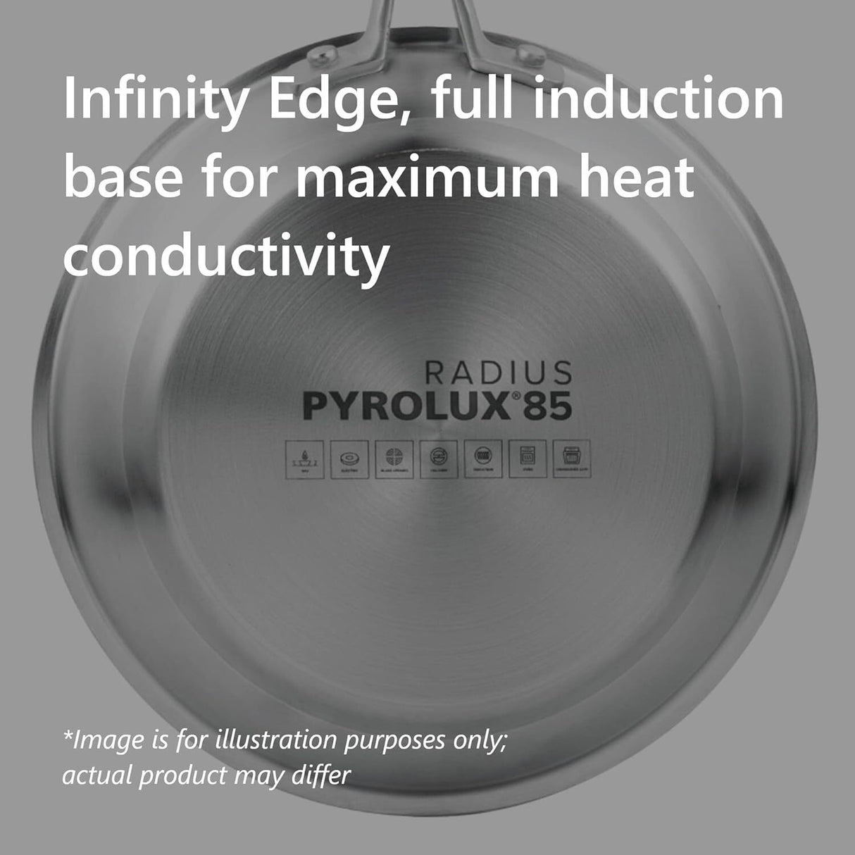 3-Piece Pyrolux Radius 85 Stainless Steel Saucepan Set