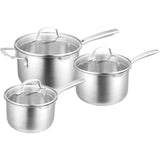 3-Piece Pyrolux Radius 85 Stainless Steel Saucepan Set
