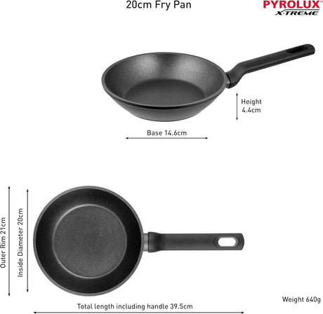 2-Piece Pyrolux Xtreme Non-Stick Induction Compatible Fry Pan Set - 20cm/26cm