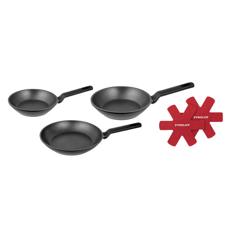 3-Piece Pyrolux Xtreme Non-Stick Induction Compatible Fry Pan Set - 20/24/28cm